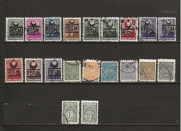 Turquie  Lot De Timbres  Service - Dienstmarken