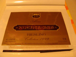 Etiquette De Vin Jamais Collée Wine Label  Weinetikett   1 Etiquettes Alsace Riesling Kuentz Bas - Riesling