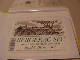 Etiquette De Vin Jamais Collée Wine Label  Weinetikett   1 Etiquettes Sud Ouest Bergerac Sec - Bergerac