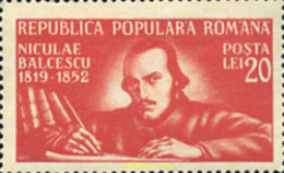 167087 MNH RUMANIA 1948 130 ANIVERSARIO DEL NACIMIENTO DEL ESCRITOR NICOLAS BALCESCU - Sonstige & Ohne Zuordnung