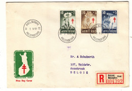 Finlande - Lettre FDC Recom De 1959 - Oblit Helsinki - Fleurs - Valeur 7,50 Euros - Covers & Documents
