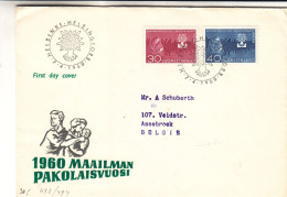 Finlande - Lettre FDC De 1960 - Oblit Helsinki - Réfugiés - - Covers & Documents