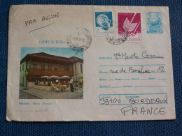 ENTIER  POSTAL  AVION  De  ROUMANIE  ENVELOPPE  DECOREE - Other & Unclassified