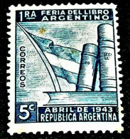 Argentina, 1943, Books And Fleggs, MNH, Michel # 474 - Ungebraucht