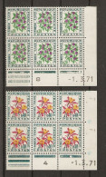 France 1971 - Petit Lot De 2 Blocs MNH Avec Coins Datés  -  TT 98,100 - 1960-.... Postfris