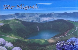 Caldeira Das Sete Cidades, Sao Miguel Azores Portugal Souvenir Fridge Magnet, From Azores - Tourisme