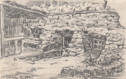 CPA Dessin 1915 SERVON (Melzicourt) - Position Allemande, Signé "Eckstein LIR 85 Comp 4" (A250, Ww1, Wk 1) - Ville-sur-Tourbe