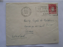 Lettre D'irlande Pour La Suisse 10/12/48 - Briefe U. Dokumente