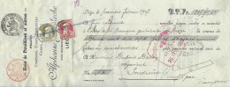 Quittance. Chèque. 1907 Bois De Houillères Et Autres Alphonse Gerlache Liège Bruxelles Pondrôme - 1900 – 1949