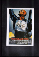France 1936 Olympic Games Garmisch-Partenkirchen Interesting Postcard - Poster Of Olympic Games - Hiver 1936: Garmisch-Partenkirchen