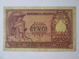 Italy 100 Lire 1951 Banknote See Pictures - 100.000 Lire