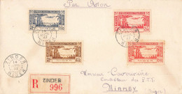 LETTRE. NIGER. 1947. RECOMMANDE PAR AVION. ZINDER POUR NIAMEY - Lettres & Documents