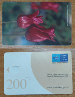 AC -  TURK TELECOM TELEPHONE - PHONE CARDS SAMPLE CARD FLOWER 2 - Turkey