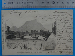 CPA Précuseur 1902 De TARASCON (Ariège) Vue Du Pont  Edit. Du Grand Hôtel Modèle D'Ussat Fauré-Hérouart Propriétaire - Otros & Sin Clasificación