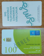 AC -  TURK TELECOM TELEPHONE - PHONE CARDS SAMPLE CARD SMS - Turkey