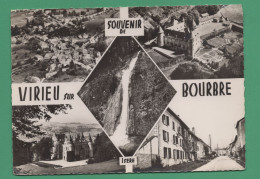 38 Virieu Sur Bourbre Souvenir ( Vue Aérienne, Château, Cascade, Rue Principale ) 1 08 1963 - Virieu