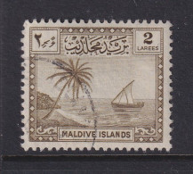 Maldive Islands, SG 21a, Used, Olive Brown Shade - Maldives (...-1965)