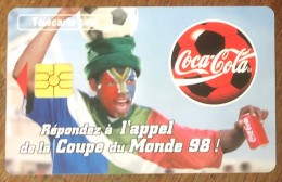 COCA COLA FOOTBALL FRANCE 98 RÉF TELECARTE 5U PHONECOTE En437 UT TELEFONKARTE SCHEDA TARJETA PHONE CARD PREPAYÉE CALLING - Alimentation