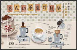 HONG KONG New 2023 Style Milk Tea Making Technique, Drink, Food, Gastronomy, MS Miniature Sheet MNH (**) - Ungebraucht