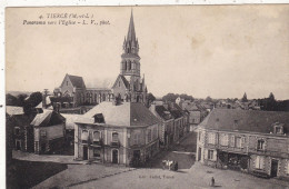 49 . TIERCE. CPA. PANORAMA VERS L'EGLISE. + TEXTE - Tierce