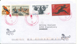 USA Cover Sent To Denmark 1-9-2004 Topic Stamps - Cartas & Documentos