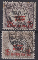 HUNGARY 1922 - Canceled - Sc# O21, O22 - Service  - Service