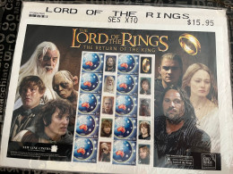 6-8-2023 (stamp) Australia Mini-sheet - The Lord Of The Ring - Sheet Of 10 X 50 Cent Stamps - 24 Cm  X 20 Cm (LARGE) - Blocks & Kleinbögen