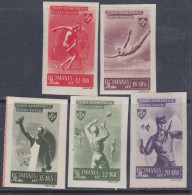 Roumanie N° 843 / 47 Essai XX Partie De Série Emis Pour Le Sport Populaire, Les 5 Vals Sans Charnière, TB - Unused Stamps