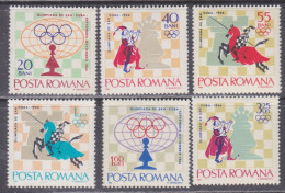 Roumanie N° 2193 / 98 XX 17è Tournoi Inter. D'échecs à La Havane, Les 6 Valeurs Sans Charnière, TB - Unused Stamps