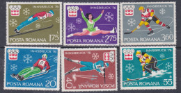Roumanie N° 2937 / 42 XX Jeux Olympiques D'Innsbruck, Les 6 Valeurs Sans Charnière, TB - Unused Stamps