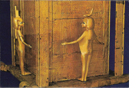 EGYPT - Treasures Of Tutankhamoun, Large Gold Canopic Chest (KV62 - Tutankhamun) - Unused Postcard - Museums