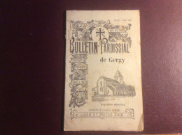 Bulletin Paroissial GERGY 71 ( Chalon Sur Saône ) JUIN 1911 - Bourgogne