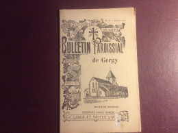 Bulletin Paroissial GERGY 71 ( Chalon Sur Saône ) Janvier 1912 - Bourgogne