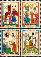 LIECHTENSTEIN - 1970 - Mi.527/530 Minstrels - Fourth Set - VFU° - Used Stamps