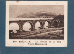 Chromo  Théoule Le Viaduc Et La Mer Alpes Maritimes 60 X 45 Mm  Pub: Chocolat Julien Damoy Papier épais   2 Scans - Other & Unclassified