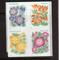 2022:Flowers:la Fleur De Pâques,lis Des Prairies,renoncule Des Neiges,rose Des Bois . 4 Timbres Neufs ** - Ungebraucht