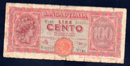 Banconota Italia - Luogotenenza - Lire 100 - 10/12/1944 (circolata) - 100 Liras
