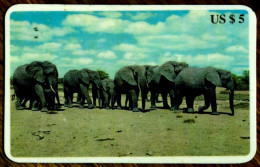 SCHEDA TELEFONICA PHONECARD DISNEY U.S.A. B.E.L. INTERNATIONAL ANIMALS ELEPHANTS - Sammlungen