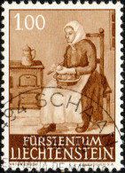 LIECHTENSTEIN - 1961 - Mi.413 1fr Blackish Yellow-brown - VFU ° - Used Stamps