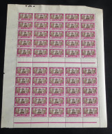 WALLIS ET FUTUNA - 1930-38 -  N°YT. 62 - Bougainville 3f - Bloc De 50 Bord De Feuille - Neuf Luxe ** / MNH - Neufs