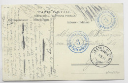 HELVETIA SUISSE CARTE BEX + POSTE MILITAIRE MITRAILLEUSE FORTERESSE 3 1911 + CHATEL ST DENIS  POUR GENEVE - Postmarks