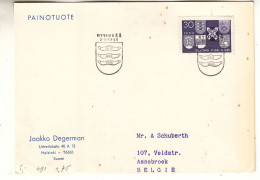 Finlande - Carte Postale De 1960 - Oblit Hyvinkää - Exp Vers Assebroek - Armoiries - - Covers & Documents