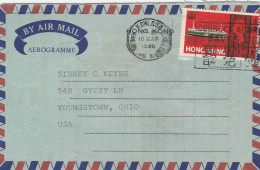 Hong Kong China Aerogramme Mailed - Postal Stationery