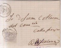 Año 1879 Edifil 204 Alfonso XII Carta Matasellos Lorca Murcia Juan Frias - Lettres & Documents