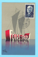 Raymond Poincaré, Président République, Carte Foire Paris, Cachet Philatélie 28 Mai 1950, 864 - Other & Unclassified