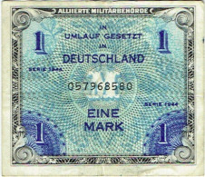Billet. Allemagne. Deutschland. Eine Mark. 1 Mark. Série 1944. - 1 Mark