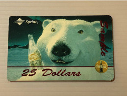 Mint USA UNITED STATES America Prepaid Telecard Phonecard, COCA COLA BEAR 25 DOLLARS SAMPLE CARD, Set Of 1 Mint Card - Sammlungen