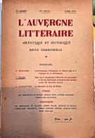 L'Auvergne Littéraire Artistique Et Historique - 140-141 - 1953 - Auvergne