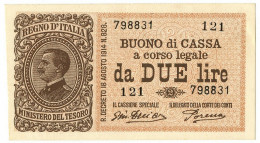 2 LIRE BUONO DI CASSA EFFIGE VITTORIO EMANUELE III 14/03/1920 SUP+ - Regno D'Italia – Autres