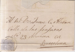 Año 1879 Edifil 204 Alfonso XII Carta De Sant LLorens D'Hortons A Barcelona Cristoful Planas - Covers & Documents